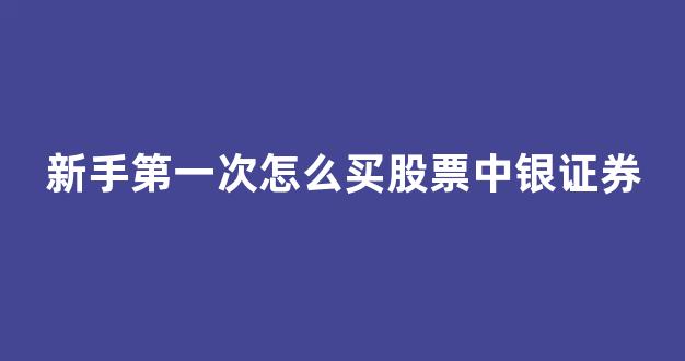 新手第一次怎么买股票中银证券(中银证券怎么快速买卖股票)_https://www.rzcpcj.com_直通车_第1张