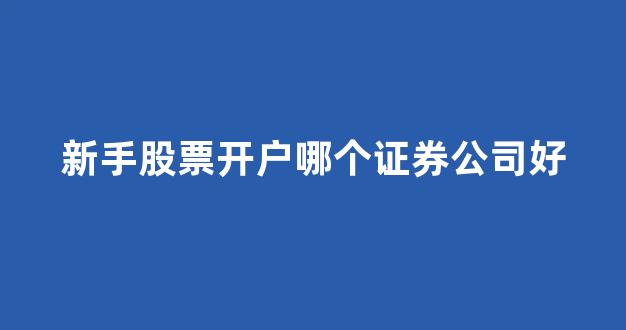 新手股票开户哪个证券公司好(股票开户选哪个证劵公司)_https://www.dongshengweixin.com_上交所_第1张