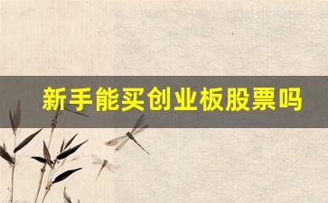 新手能买创业板股票吗(新手不能买创业股)_https://www.gzyhshgzzx.com_大商所_第1张