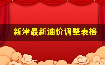 新津最新油价调整表格-今日新津