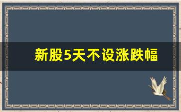 新股5天不设涨跌幅(新股5天不设涨跌幅炒作将封死)_https://www.ljyuan-tech.com_北交所_第1张