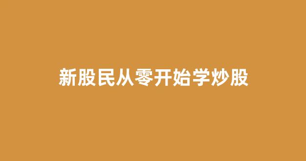 新股民从零开始学炒股(从零开始学炒股投资)_https://www.qgjzrcxxzxpt.com_广期所_第1张