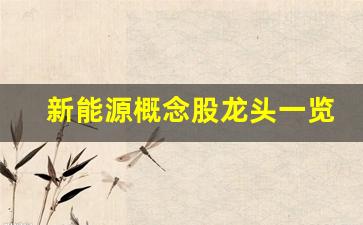 新能源概念股龙头一览(新能源有哪些股票值得买)_https://www.jumanxin.com_深交所_第1张