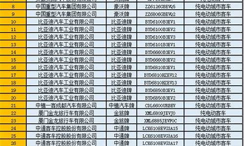 新能源汽车第1批名单_新能源汽车第1批名