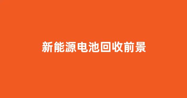 新能源电池回收前景(新能源电池回收后怎么处理)_https://www.taocizhiliang.com_设计报价_第1张