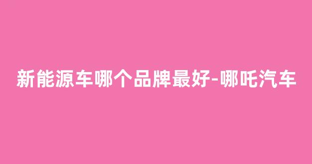 新能源车哪个品牌最好-哪吒汽车(新能源车哪个品牌质量好)_https://www.hangfeite.com_科创板_第1张
