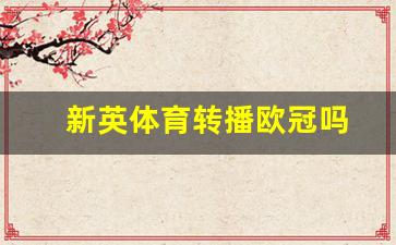 新英体育转播欧冠吗-新英体育节目表预告