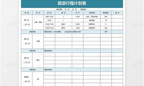 旅行攻略表计划表格_旅游攻略计划表格怎么写