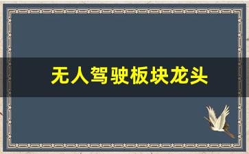 无人驾驶板块龙头(无人驾驶板块龙头股票)_https://www.jnskb.com_装修公司_第1张