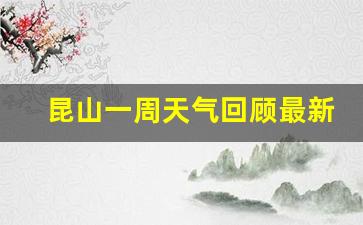 昆山一周内天气预报 15天_昆山一周天气回顾最新消息新闻