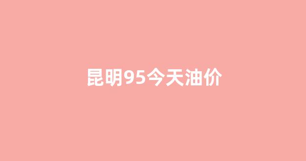 昆明95今天油价_昆明95号油价