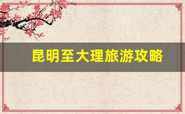 昆明至大理旅游攻略-昆明大理旅游攻略自助游