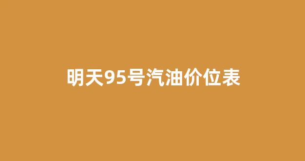 明天95号汽油价位表_明天95号汽油价位表图片