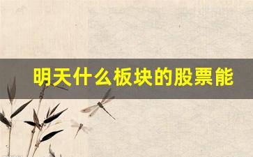 明天什么板块的股票能涨(明天哪个板块和股票能大涨)_https://www.gfdzclz.com_创业板_第1张
