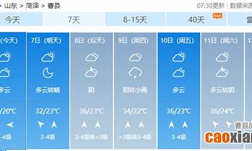 明天曹县的天气如何样_明天曹县的天气如何样呀