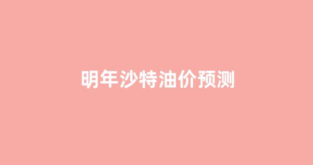 沙特宣布全面上调油价_明年沙特油价预测