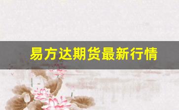 易方达期货最新行情(易方达最新信息披露)_https://www.tuogunzhijia.com_原油期货_第1张