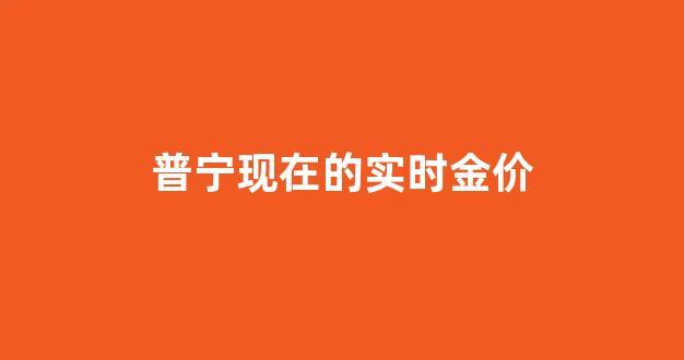 普宁现在的实时金价_普宁金店