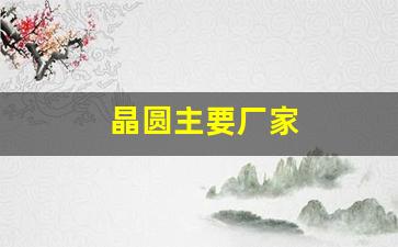 晶圆主要厂家(中国十大晶圆厂家)_https://www.jumanxin.com_深交所_第1张