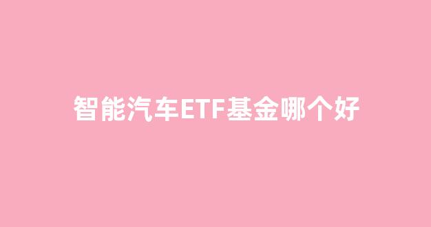 智能汽车ETF基金哪个好_https://www.hn-life.com_科创板_第1张