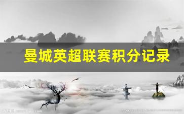曼城英超联赛积分记录-曼城英超最高分夺冠