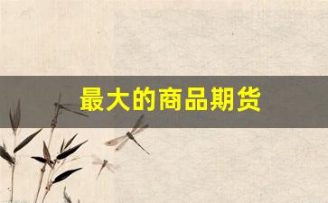 最大的商品期货(全球最大的商品期货交易所)_https://www.dcjwmf.com_大商所_第1张