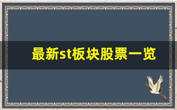 最新st板块股票一览表图(2021年最新st股票一览表)_https://www.syklpowerbike.com_深交所_第1张