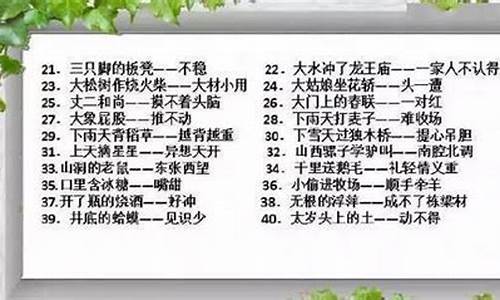 最逗人开心的歇后语短文摘抄-最逗人开心的歇后语短文摘抄及感悟