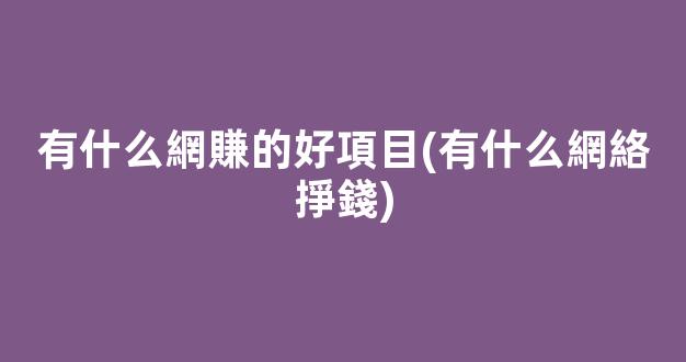 有什么網賺的好項目(有什么網絡掙錢) - 嚴選資源大全