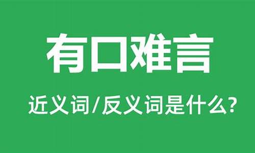 有口难辩是什么意思啊-有口难辩是什么意思