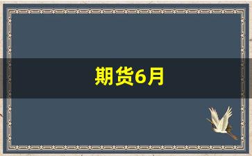 期货6月(期货6月份合约几号交割)_https://www.xzdzcjx.com_北交所_第1张