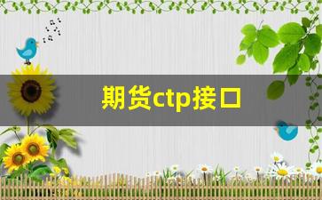 期货ctp接口(期货ctp与jsd接口区别)_https://www.wanyuyiyao.com_上交所_第1张