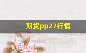 期货pp27行情(pp2201期货行情)_https://www.erdeww.com_期货资讯_第1张