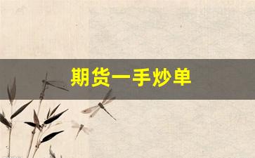 期货一手炒单(期货一手涨十个点赚多少钱)_https://www.jumanxin.com_创业板_第1张
