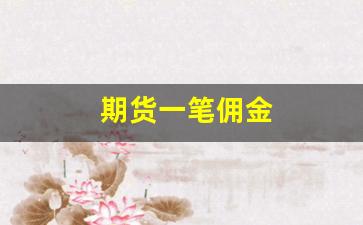 期货一笔佣金(期货一笔佣金怎么算)_https://www.gfdzclz.com_上交所_第1张
