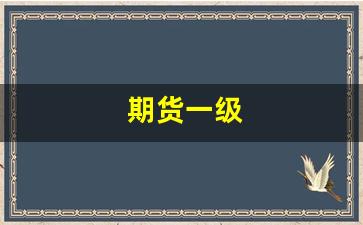 期货一级(期货一级一级的盈利飘单)_https://www.hangfeite.com_深交所_第1张