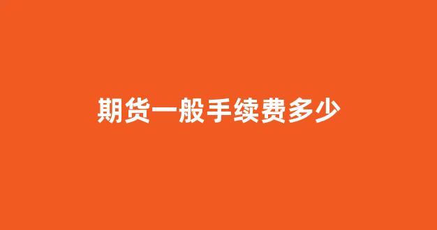 期货一般手续费多少(期货手续费多少合理)_https://www.hhem8.com_上交所_第1张