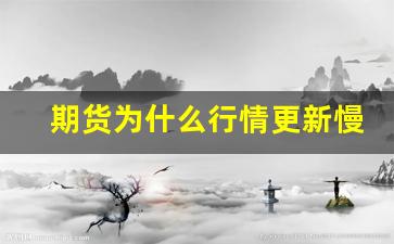 期货为什么行情更新慢(为什么不同期货软件行情不同)_https://www.erdeww.com_期货资讯_第1张