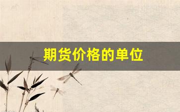 期货价格的单位(期货价格的单位有哪些)_https://www.wanyuyiyao.com_创业板_第1张