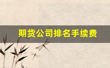 期货公司排名手续费(期货公司评级排名)_https://www.eamstsz.com_上交所_第1张