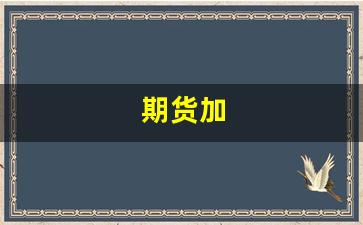 期货加(期货加仓后平仓顺序)_https://www.eamstsz.com_上交所_第1张