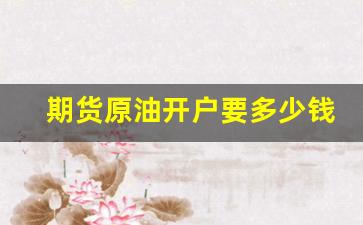 期货原油开户要多少钱(原油期货开户多少资金)_https://www.gfdzclz.com_北交所_第1张