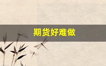 期货好难做(期货好难做啊)_https://www.fzdzcxj.com_北交所_第1张