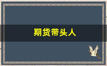 期货带头人(期货知名人物)_https://www.wanyuyiyao.com_科创板_第1张