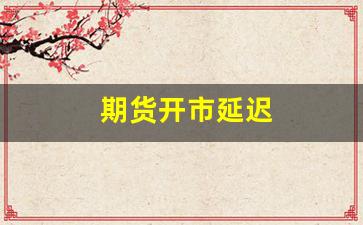 期货开市延迟(期货开市延迟什么意思)_https://www.gfdzclz.com_深交所_第1张
