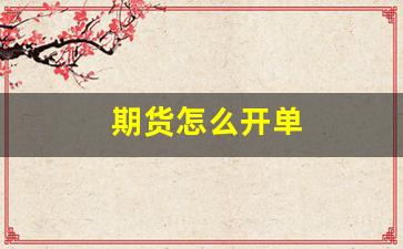 期货怎么开单(期货怎么开户交易)_https://www.fzdzcxj.com_科创板_第1张