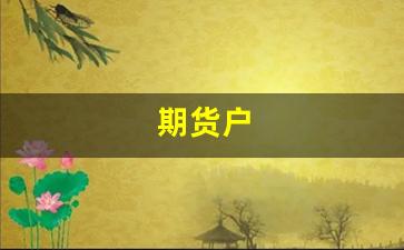 期货户(期货户是什么意思)_https://www.xzdzcjn.com_深交所_第1张