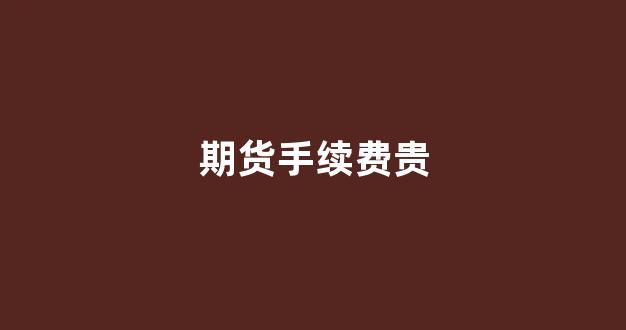 期货手续费贵(期货手续费哪家最便宜)_https://www.nalian8.com_科创板_第1张