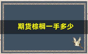 期货棕榈一手多少(期货棕榈一手多少钱一个)_https://www.gfdzclz.com_上交所_第1张