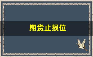 期货止损位(期货止损位怎么设置)_https://www.xzdzchf.com_北交所_第1张